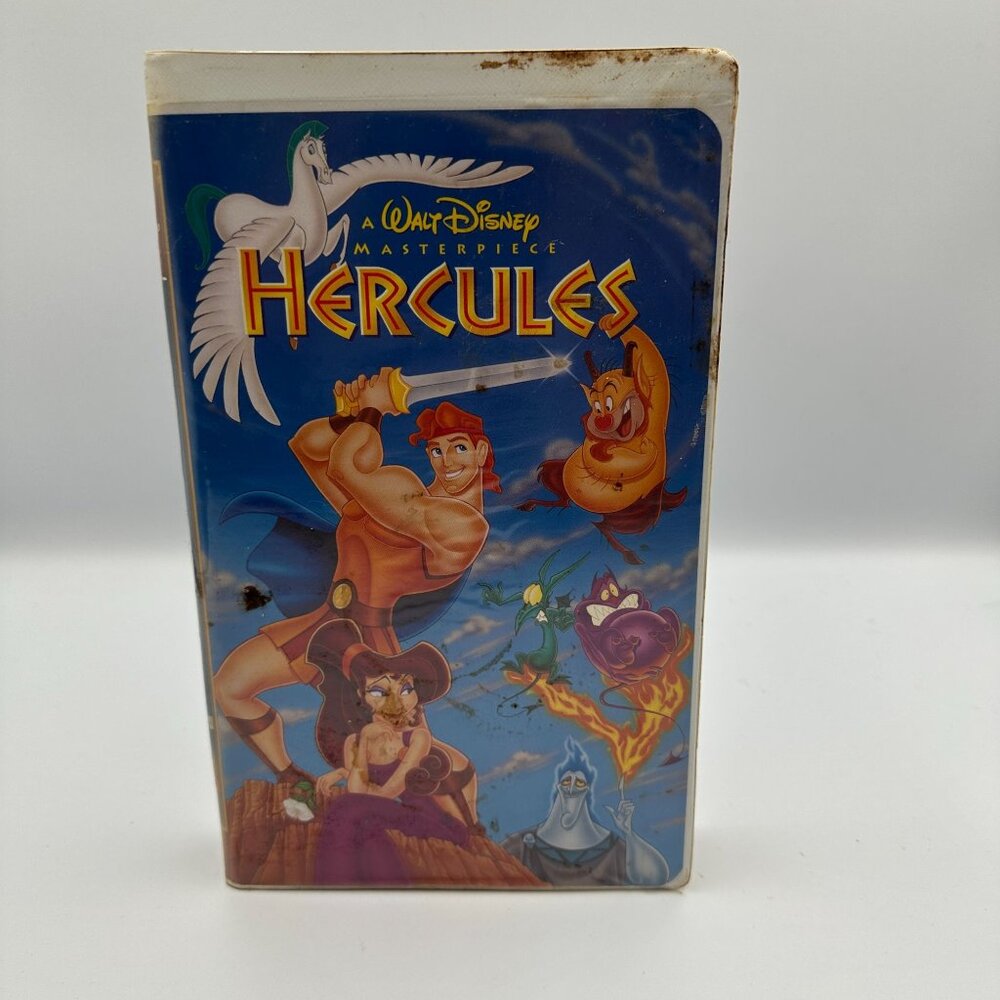 Hercules VHS Walt Disney Masterpiece Clamshell 1997 Animated Film Fair Condition